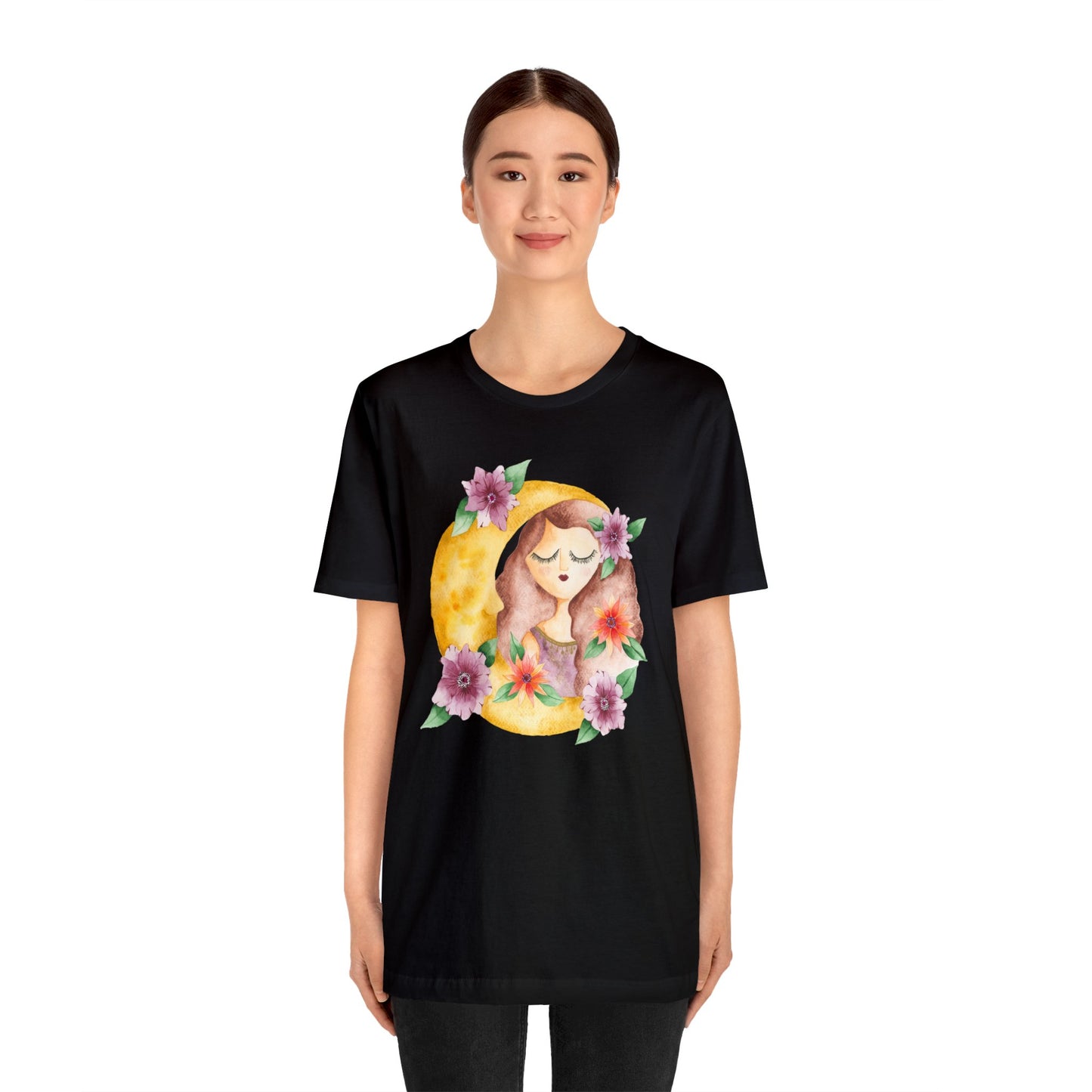 Unisex Jersey Short Sleeve Tee Blooming Moon Goddess