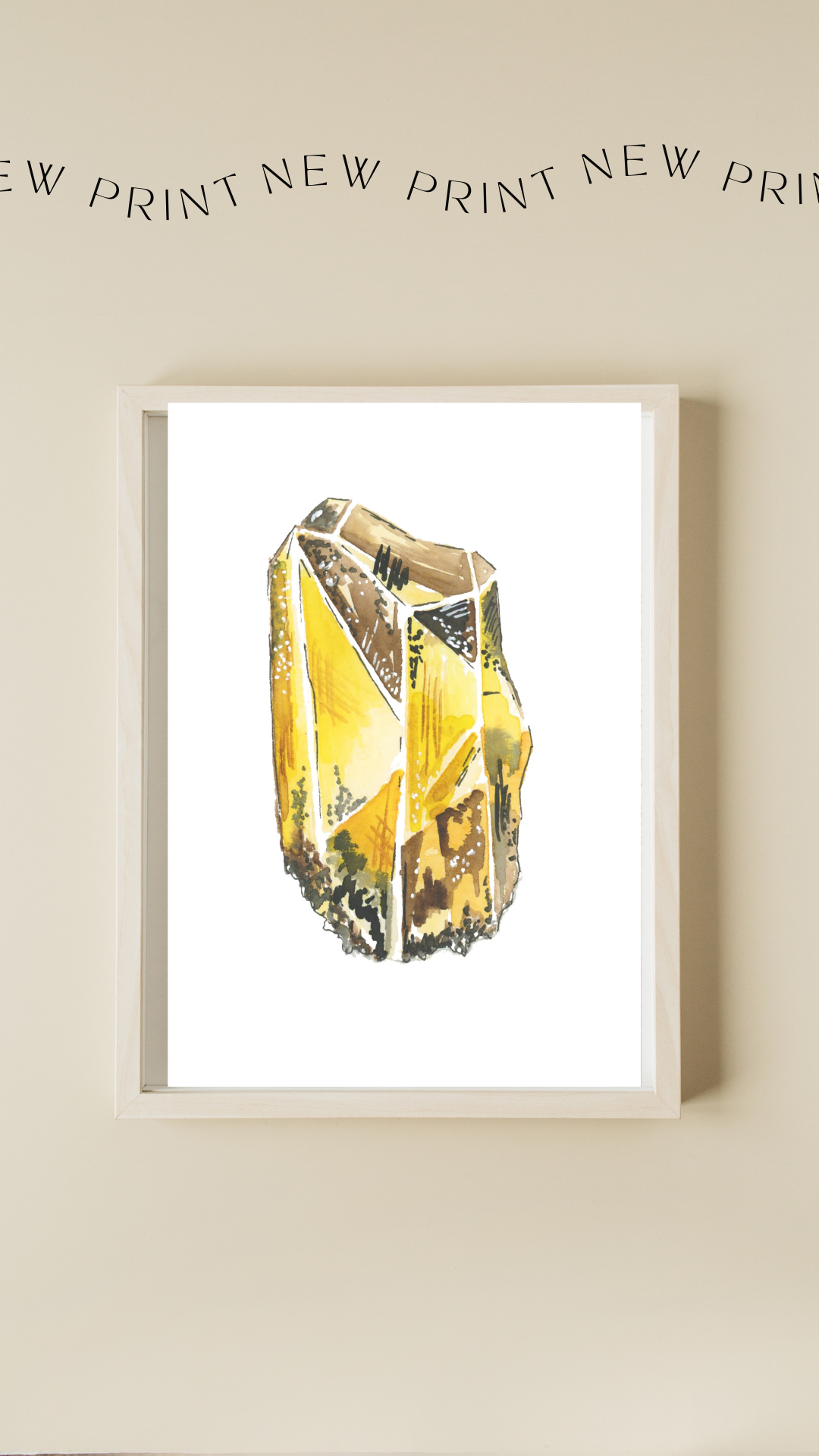 Citrine Watercolor Art Print