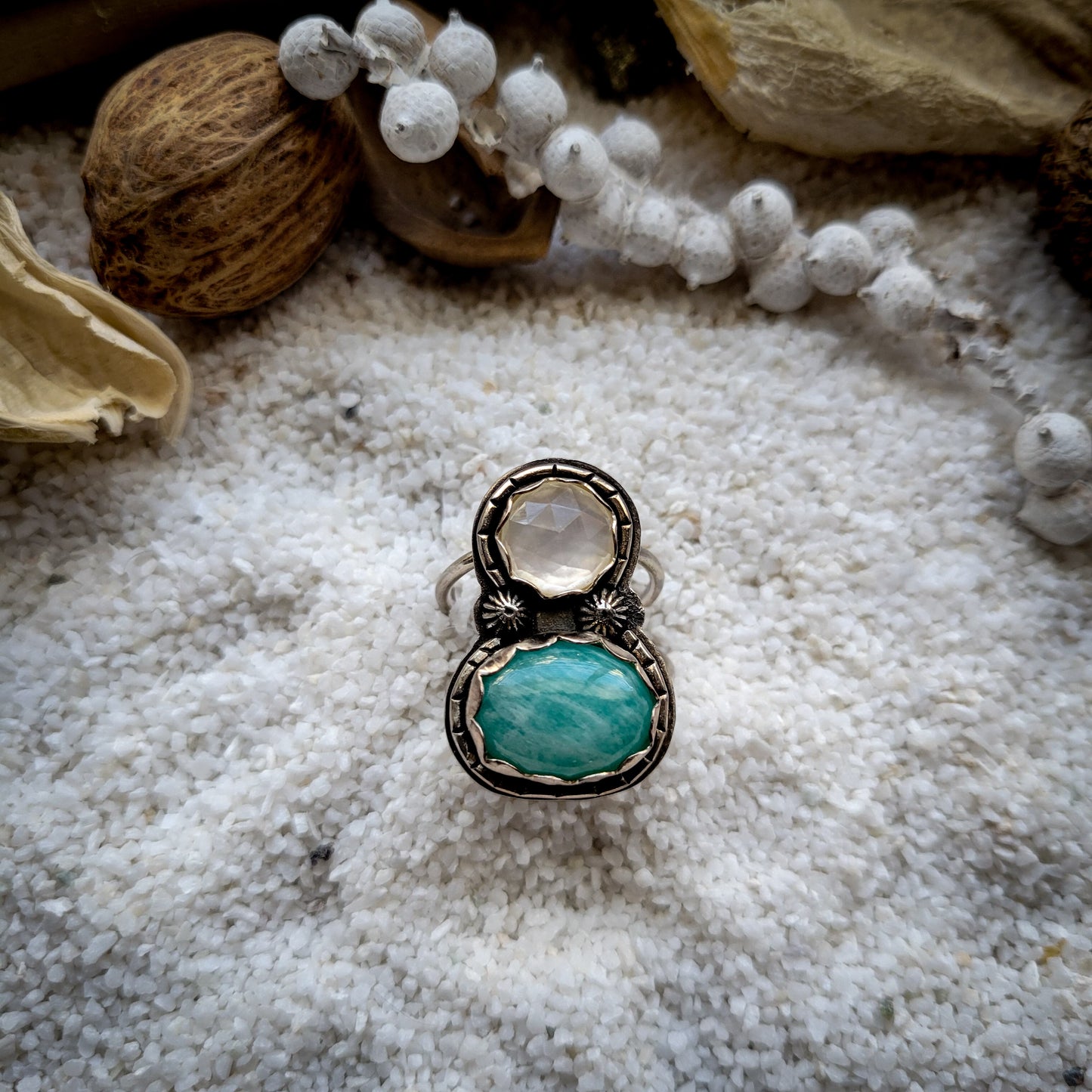 Mother of Pearl and Larimar