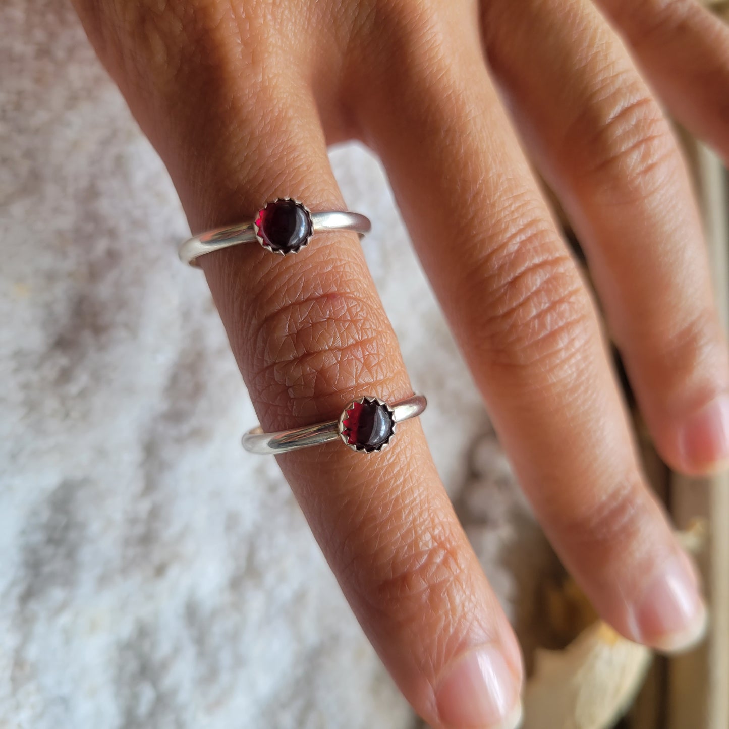 Garnet Stacking Ring