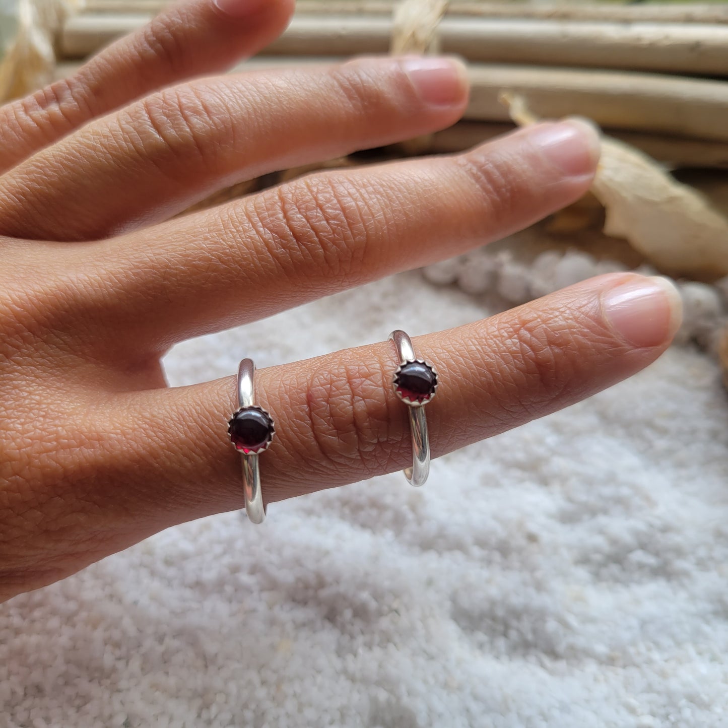 Garnet Stacking Ring