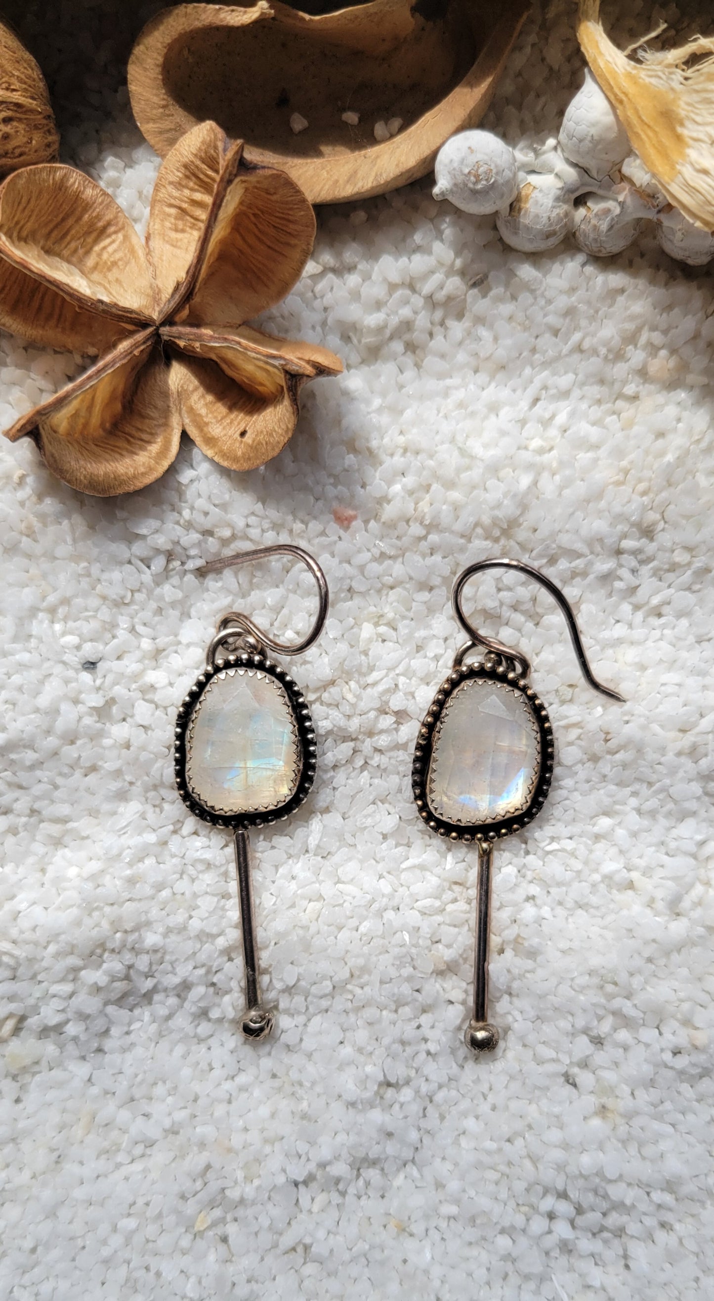 Rainbow Moonstone Earrings