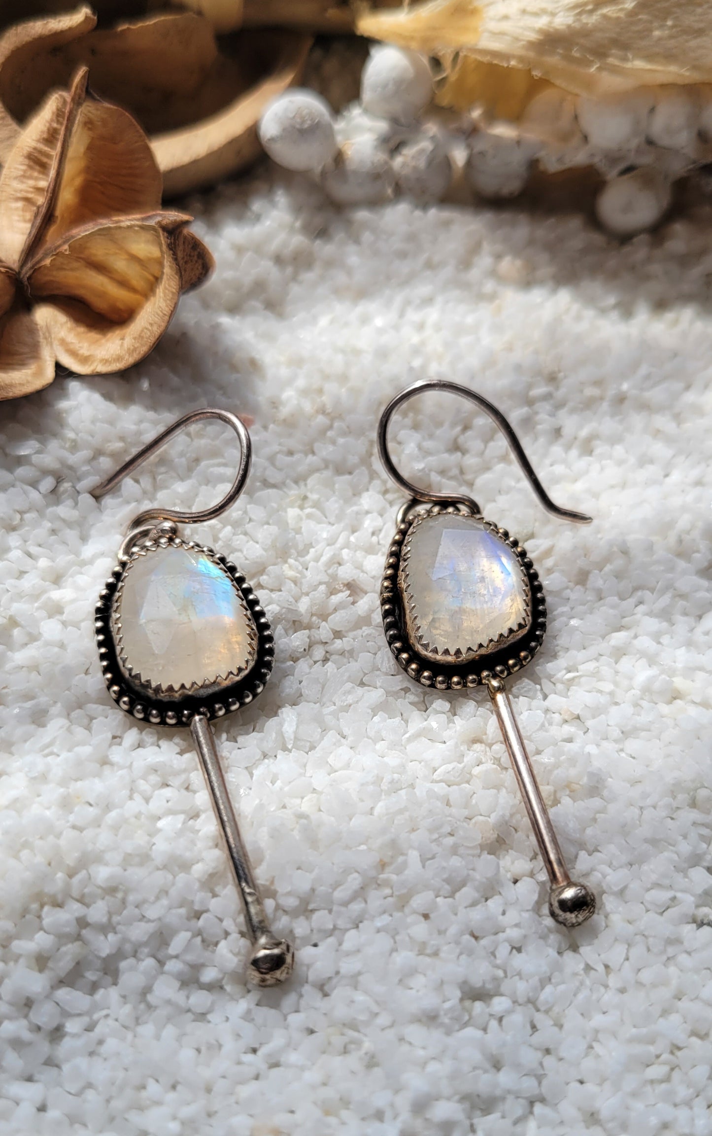 Rainbow Moonstone Earrings