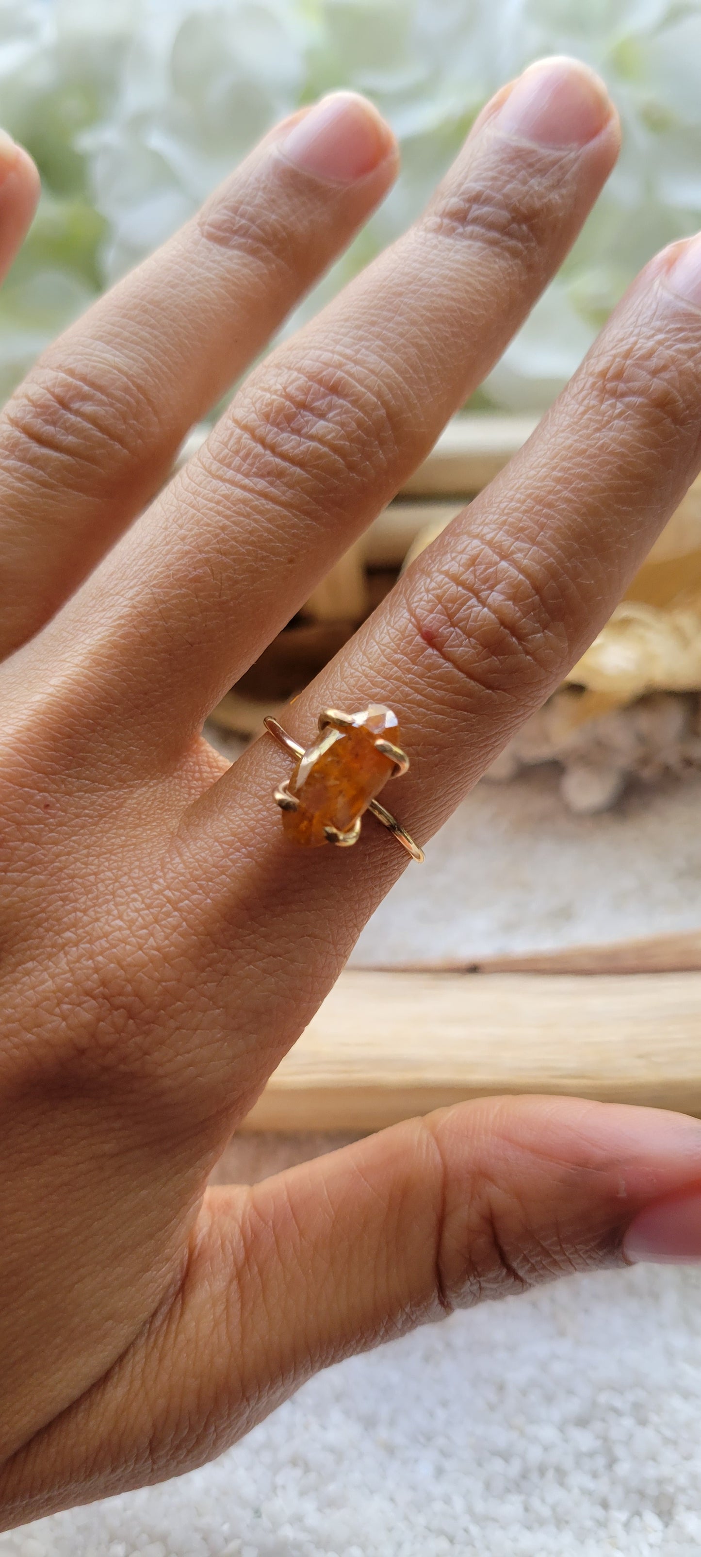 Orange Kyanite 14k Gold-filled Ring Size 5.5