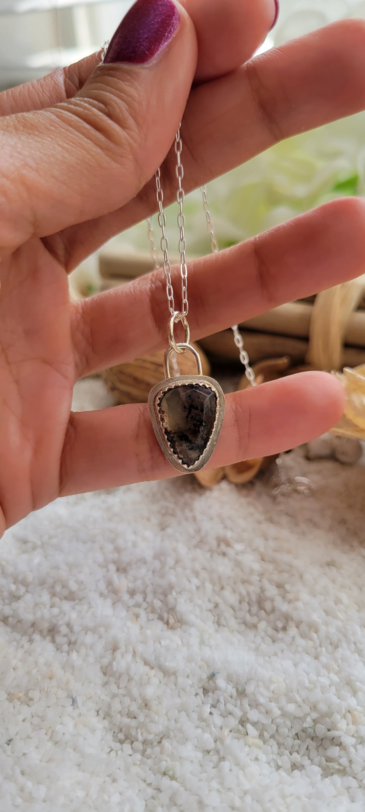 Quartz Garnet Necklace