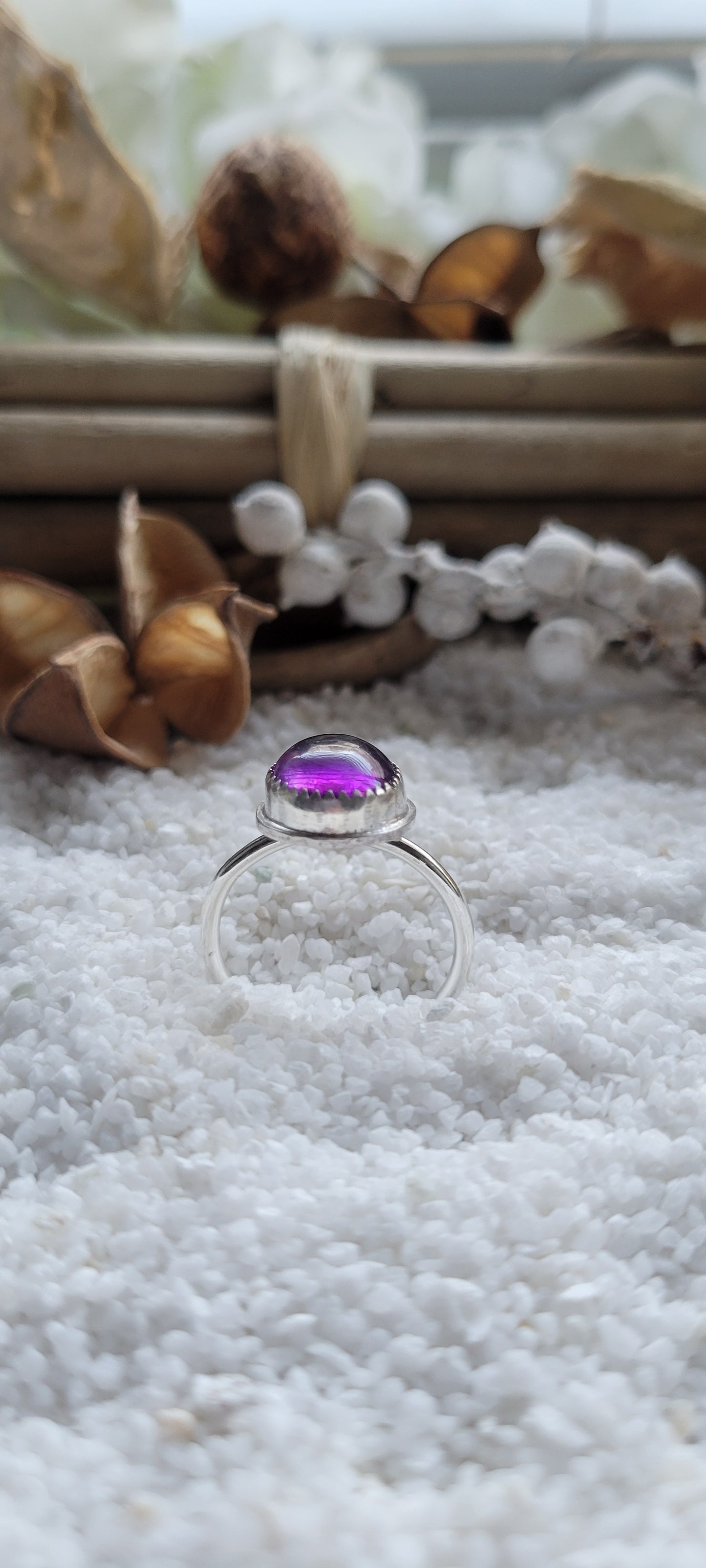 Amethyst Sterling Silver Ring Size 8