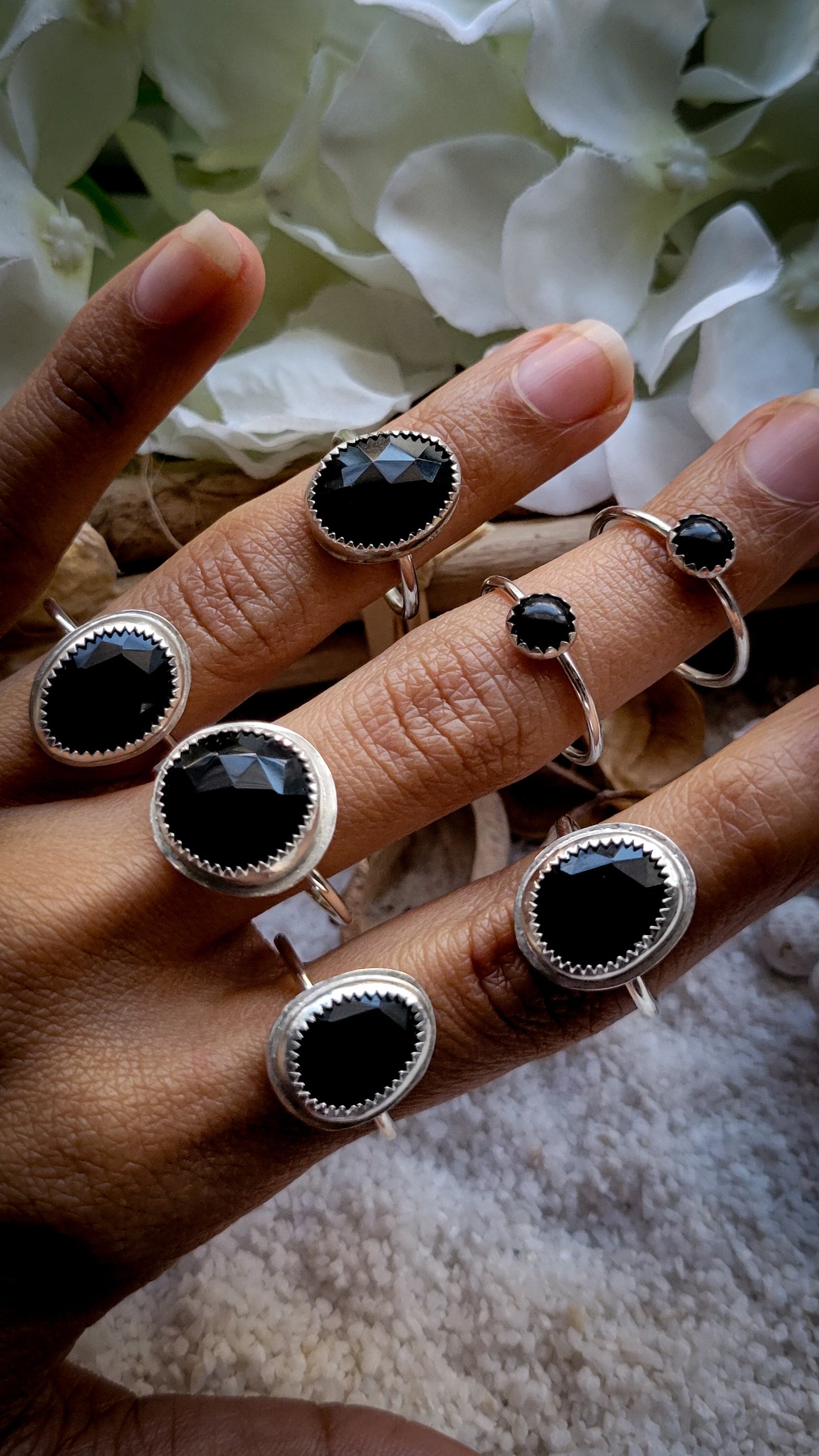 Black Onyx Stacking Ring