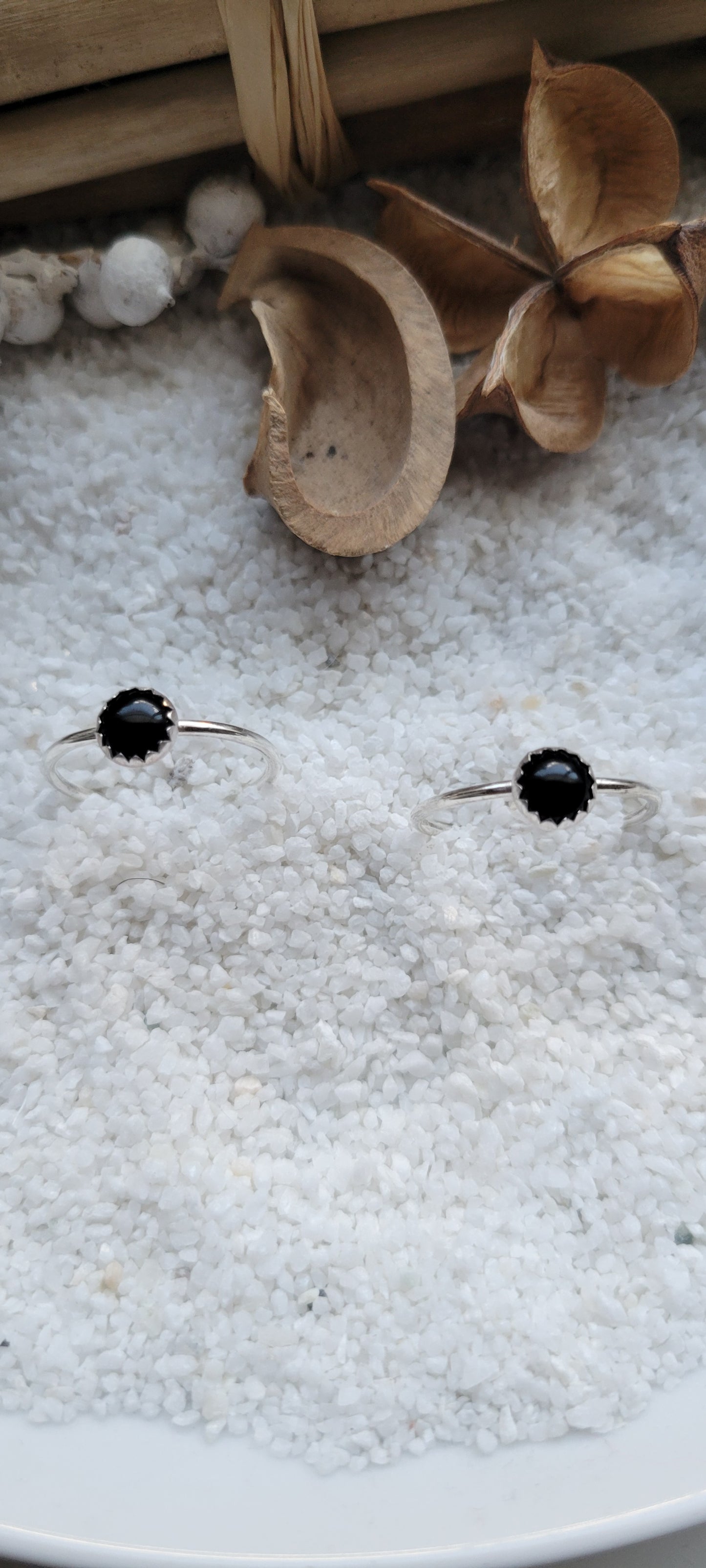 Black Onyx Stacking Ring